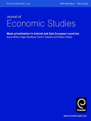 cover image of Journal of Economic Studies, Volume 30, Issue 3 & 4